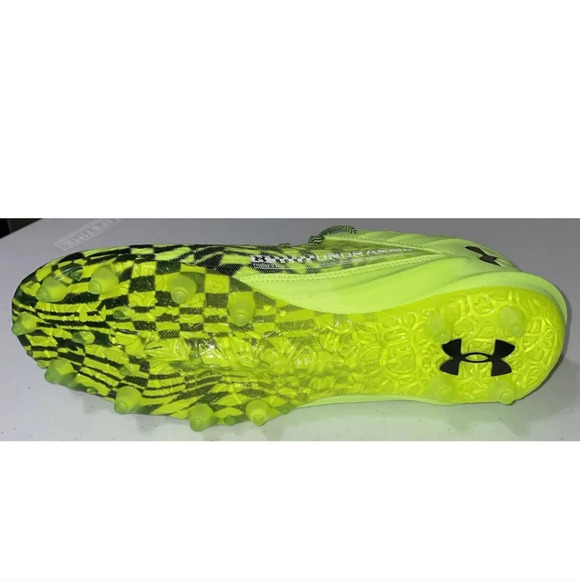 Under Armour Blur Smoke 2.0 MC LE AA Cleats Lime Surge 3026333-300 Size 16 - Picture 5 of 6